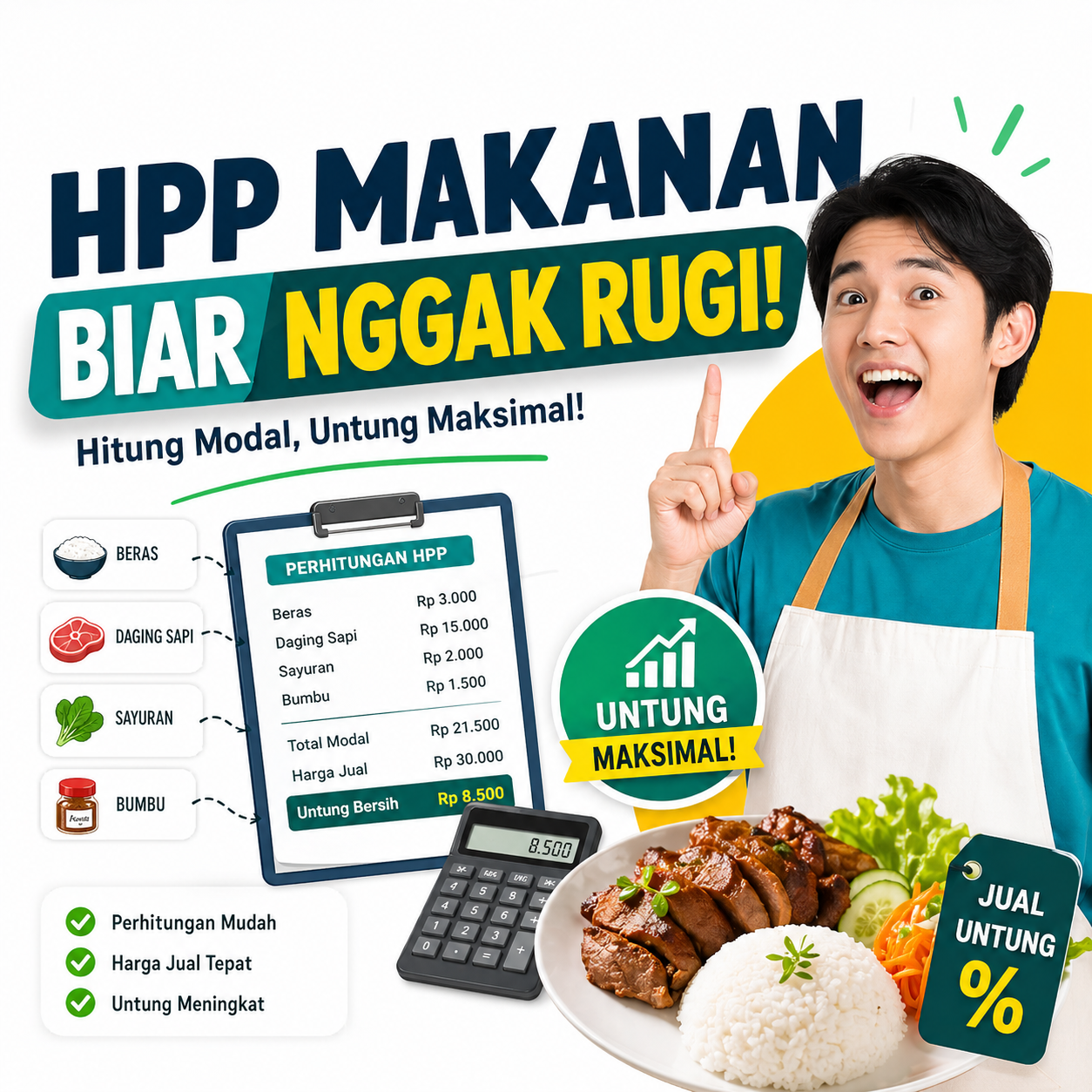 Cara Menghitung HPP Makanan yang Benar Agar Bisnis Kuliner Tidak Rugi - ARS Management