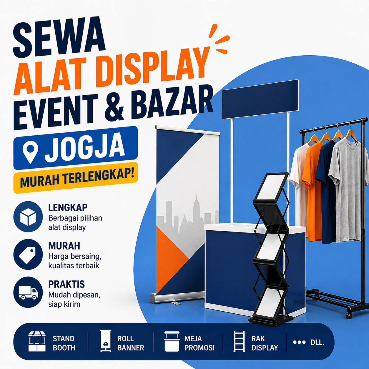 Sewa Alat Display Event & Bazar Jogja Murah Terlengkap | SEWARSA