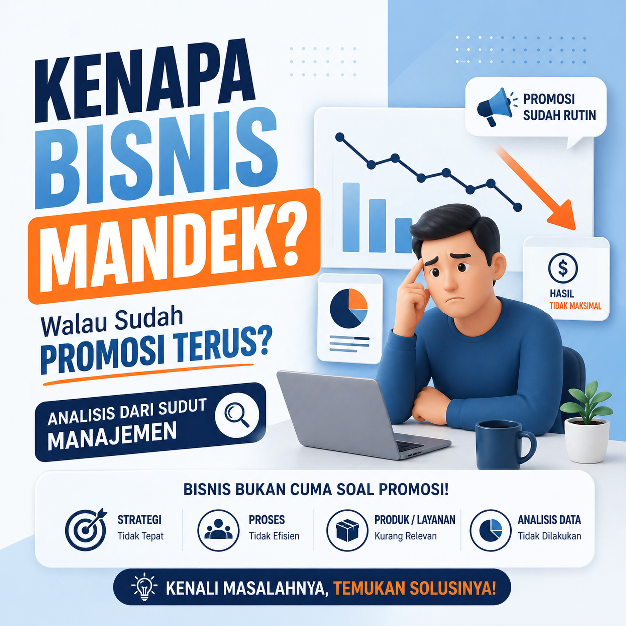 Promosi Gencar Tapi Bisnis Mandek? Ini Solusi Manajemennya